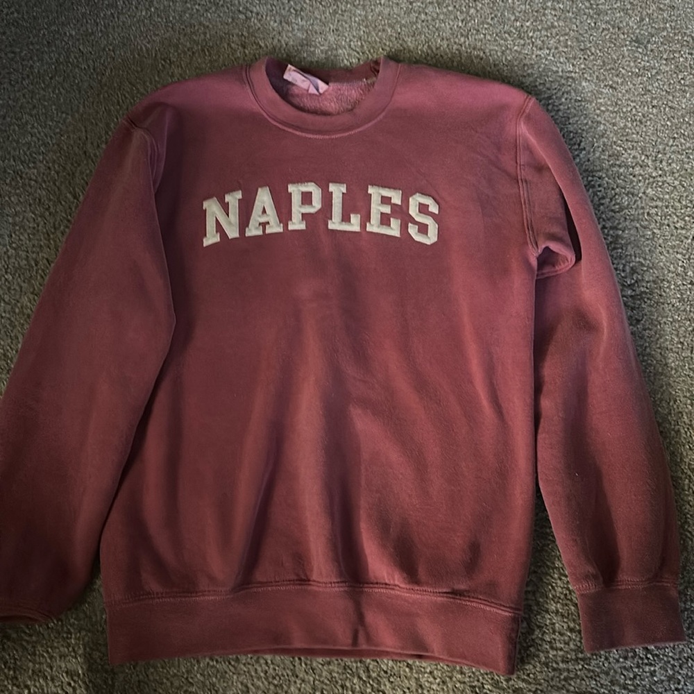 Dark pink Naples crewneck, size small